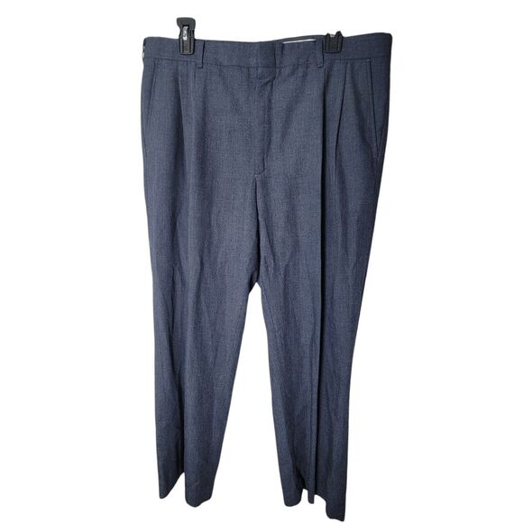Botany 500 Mens Size 36x28 Blue Solid Trouser Dress Pants - Picture 1 of 10